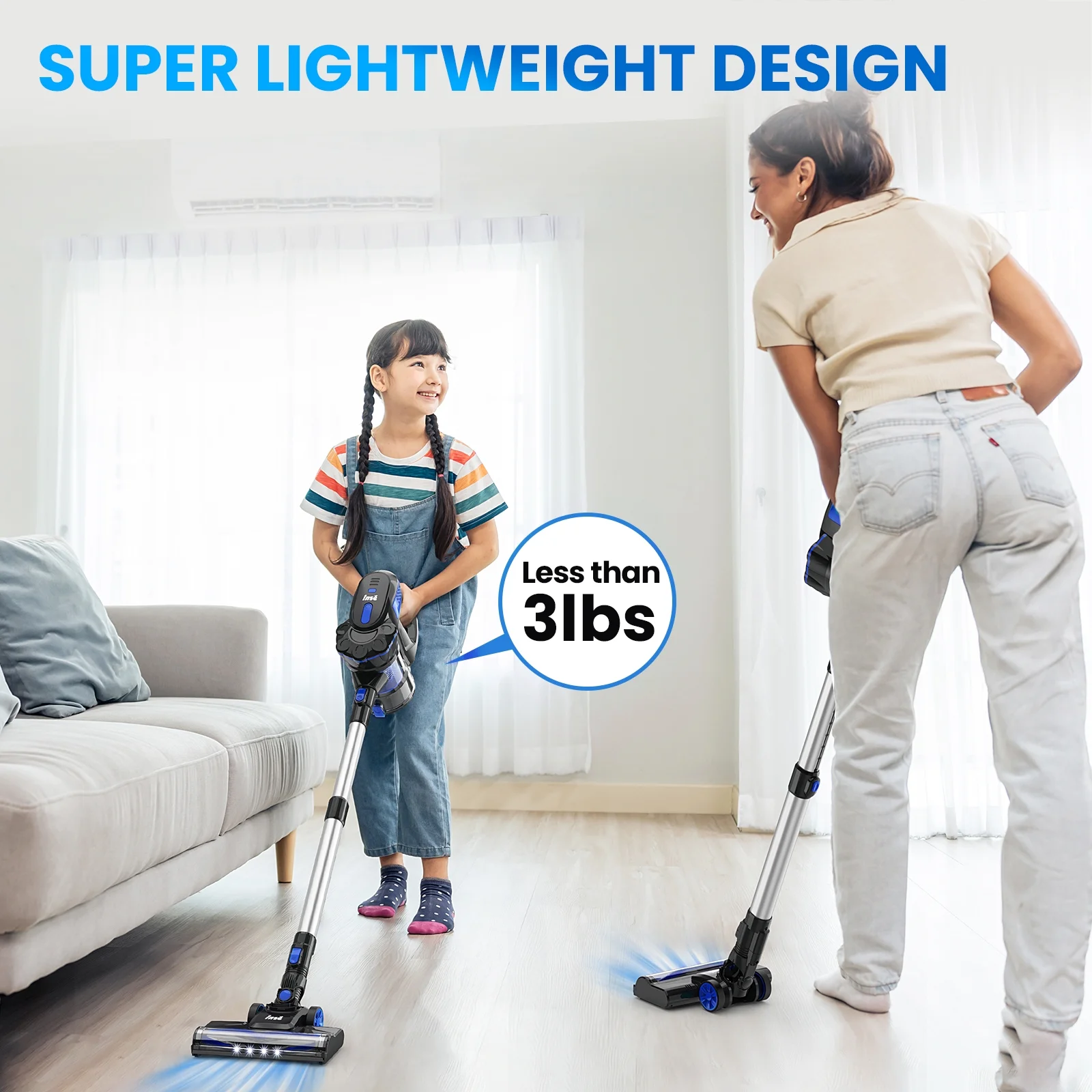 INSE Cordless Vacuum Cleaners, 6-in-1 Lightweight Stick Vacuum for Hardwood Floor Carpet Pet Hair, V770 - Image 19