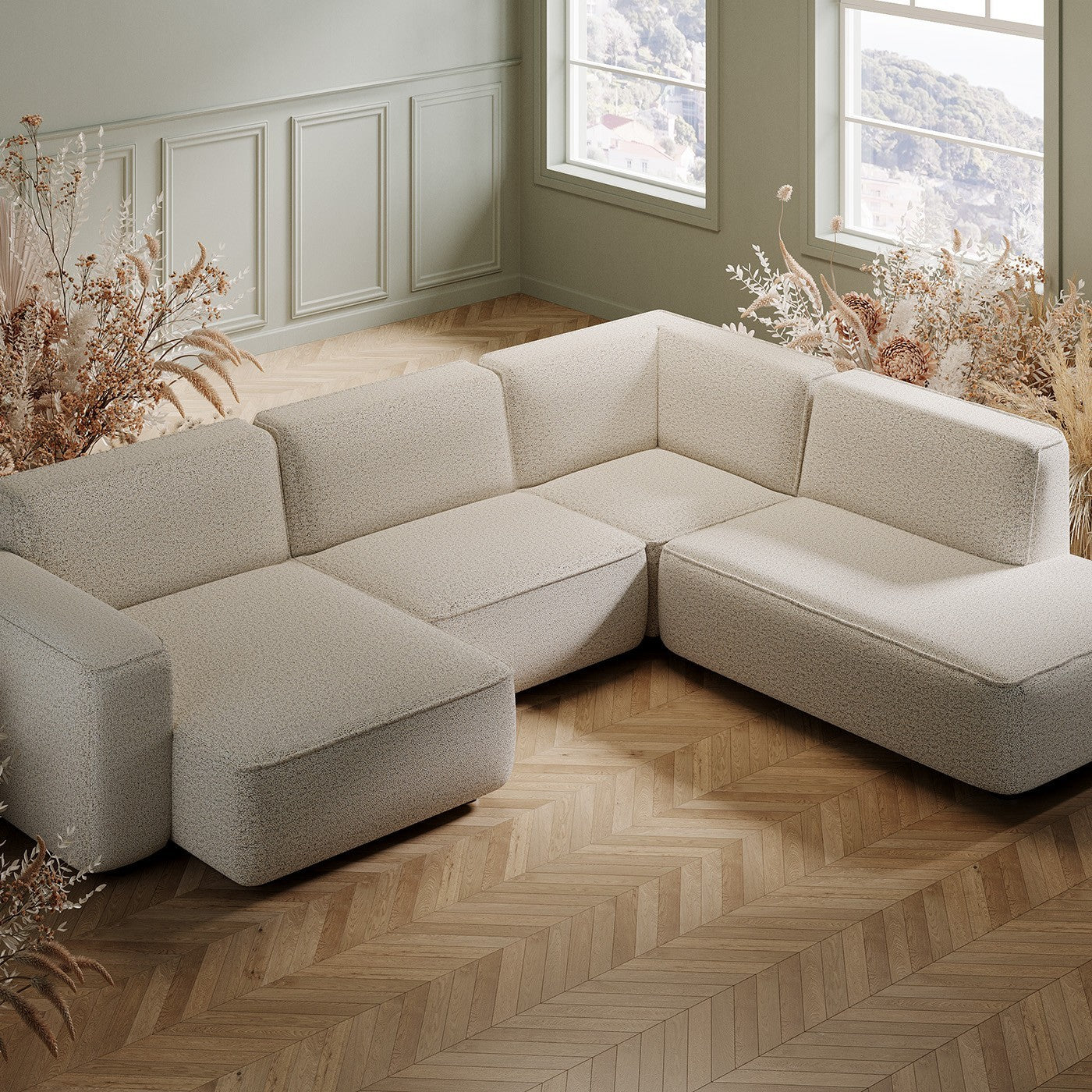 Kare Design Casanova hoekbank - links - grijs