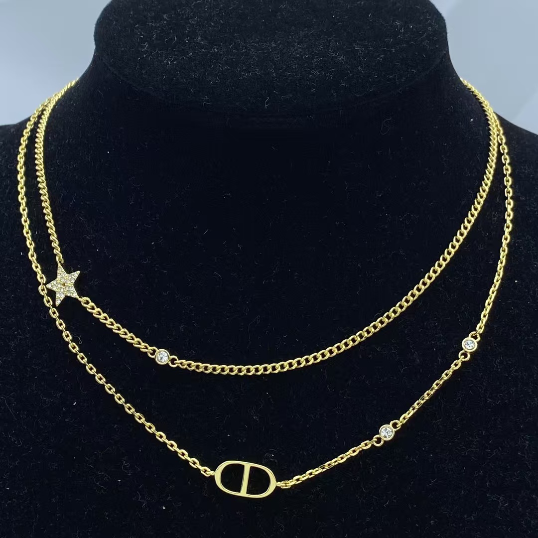 Dior CD Star Two Layers Stacked Necklace - Original Replica Club