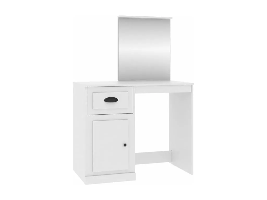 Tocador Nidovia con espejo en madera contrachapada 90x50x132,5 cm. ycf1228559