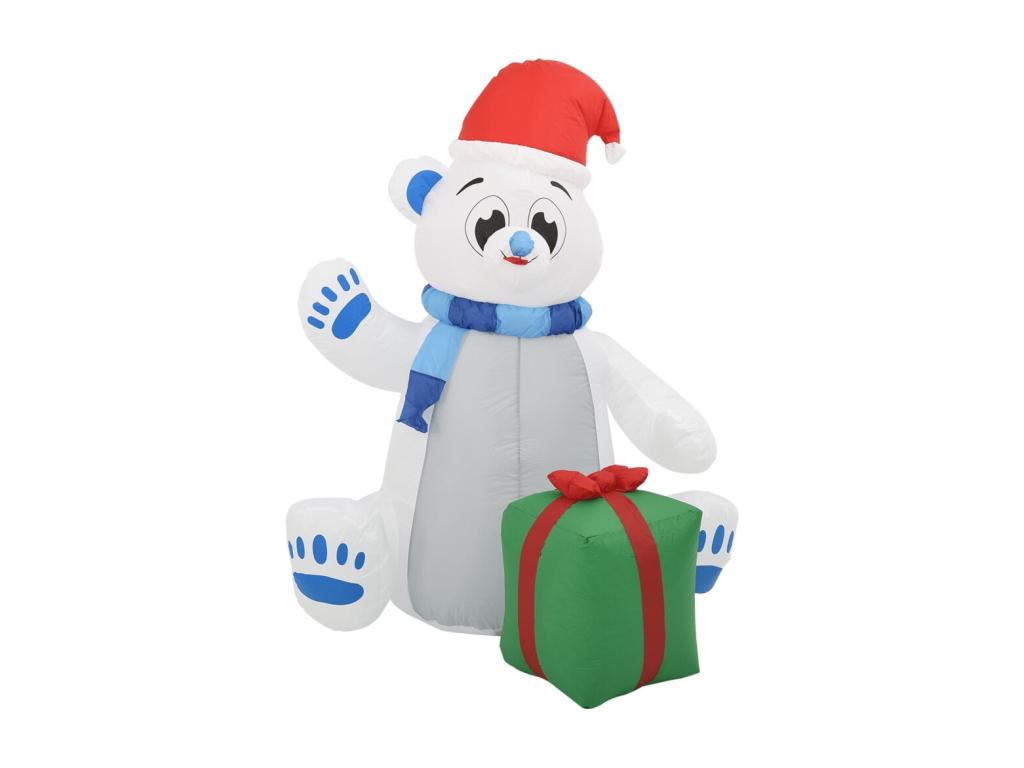 Oso polar inflable de Navidad LED interior y exterior 2,4 m