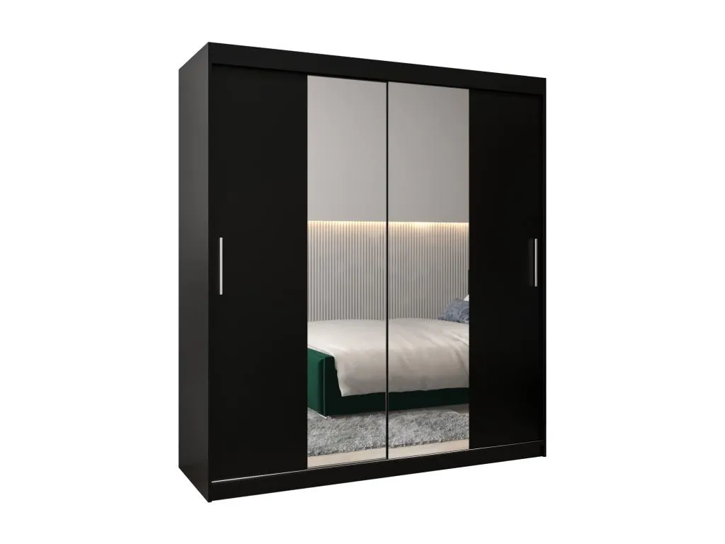 Armario Mueblesclasic 1 de puertas correderas 200/180/62 2 puertas (negro/negro)