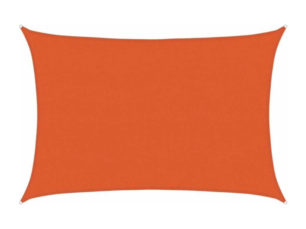 Vela de sombra 160 g/m² rectangular naranja 5x7 m HDPE