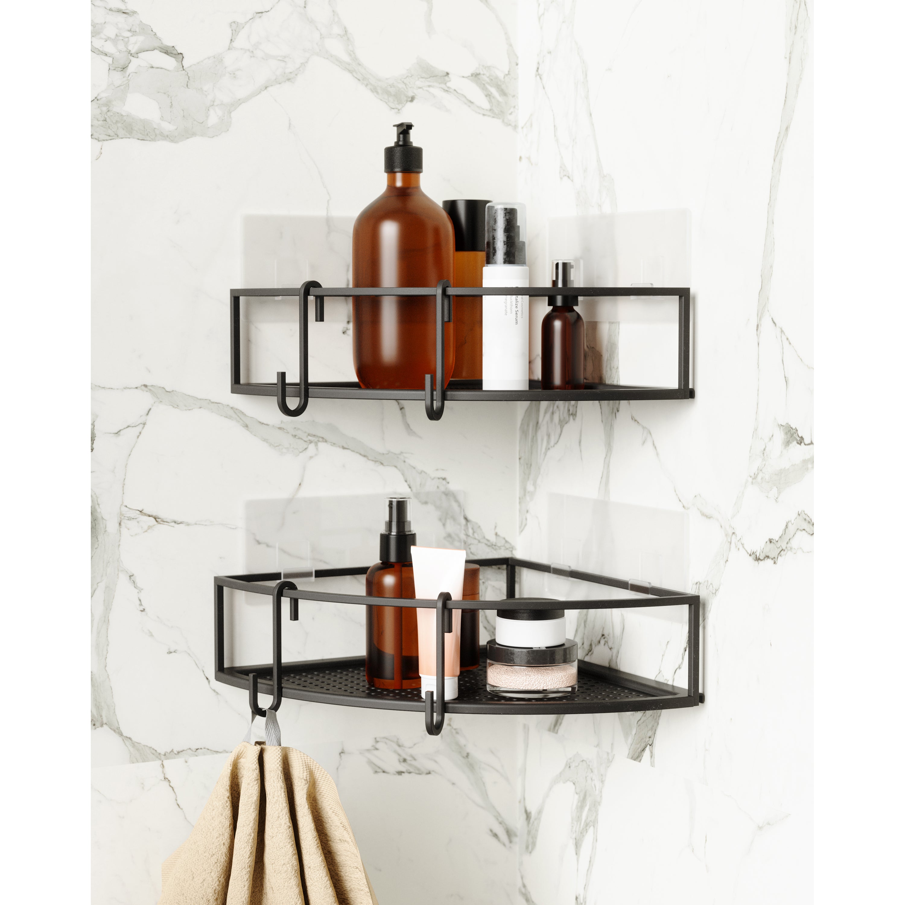 Umbra Cubiko Hoekrek Set van 2 - Zwart
