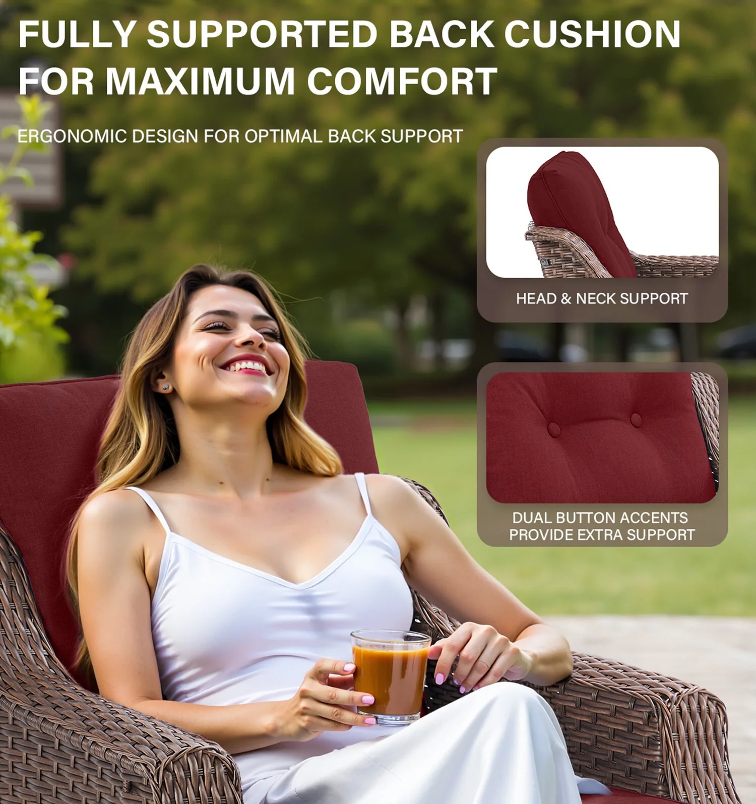 Bellefurn Outdoor Patio Furniture Set with Fire Pit and Swivel Rocker Chair,High-Back Wicker Outdoor Conversation Sets with 3 Seater Couch and Side Table Set for Porch,Deck,Garden - Image 18