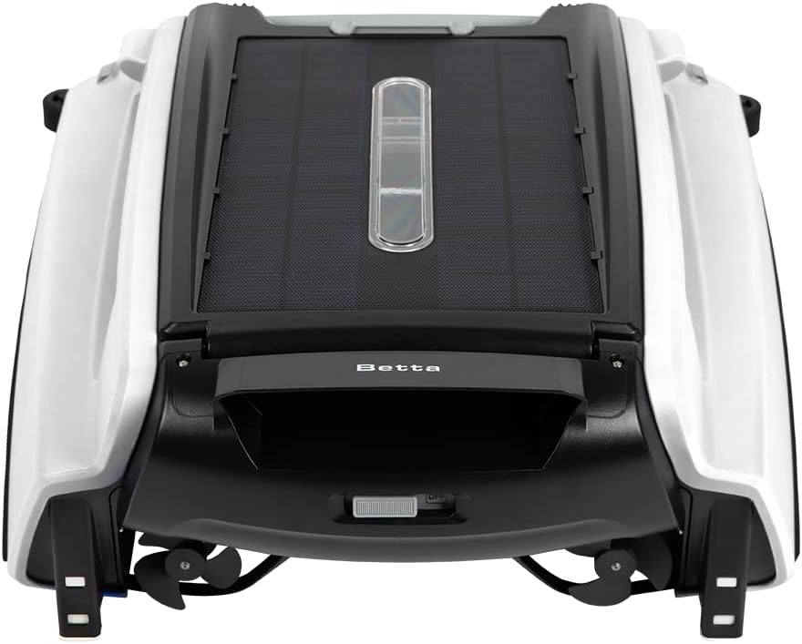 WAYFAIR Betta SE Solar Powered Automatic Robotic Pool Surface Skimmer Cleaner With 24/7 Continuous Cleaning Battery Power And Re-Engineered Twin Salt Chlorine Tolerant Motors (Blue)