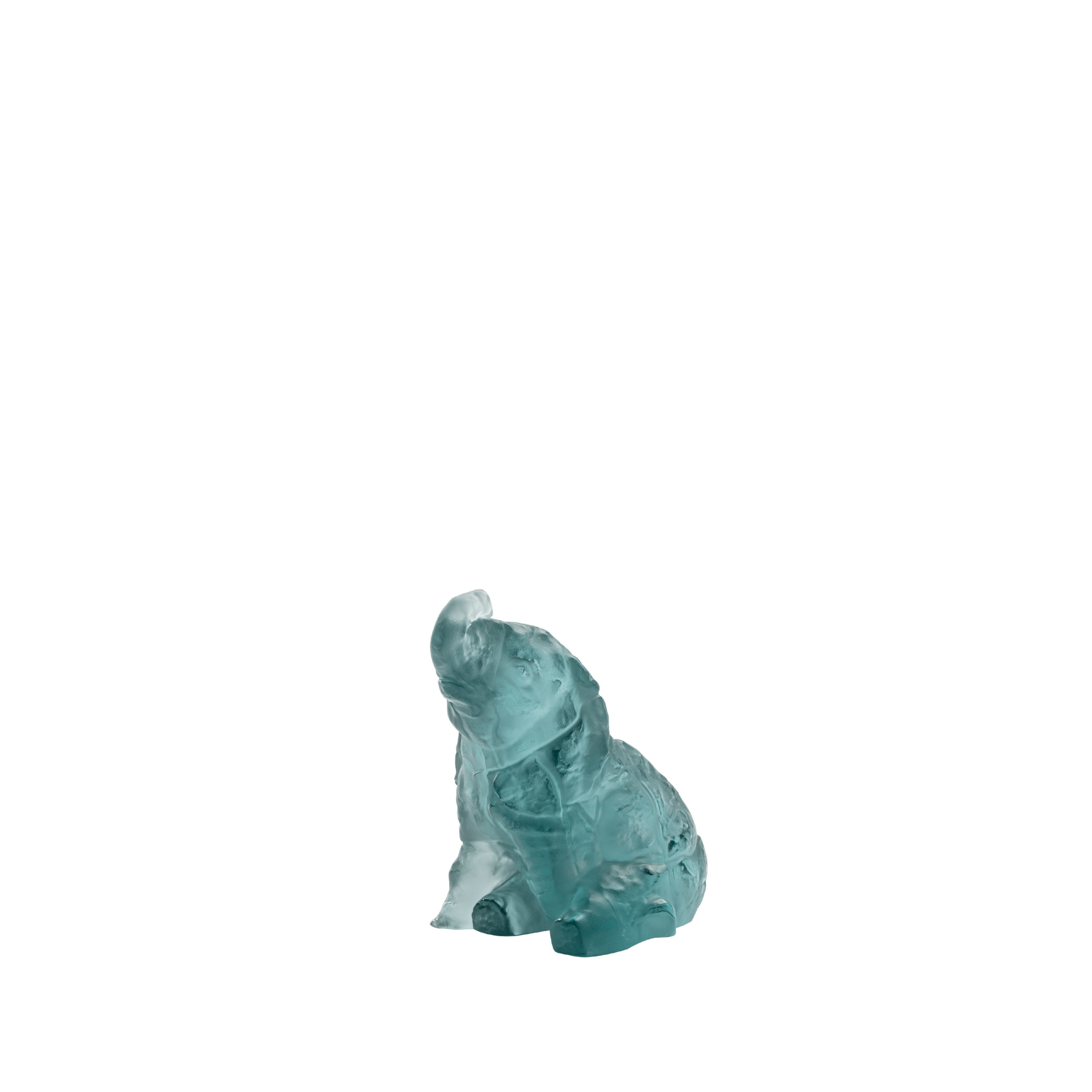 SCULPTURE ÉLEPHANTEAU - CRISTAL BLEU PERSÉPOLIS