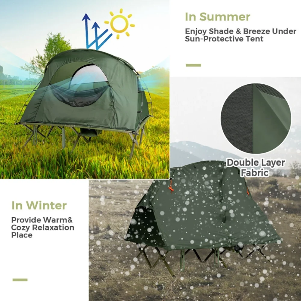 Kadyn Tent, Waterproof Tents,Camping Hiking Tents,2-Person Outdoor Camping Tent with External Cover-Green - Image 4