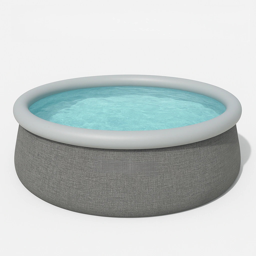 Piscina inflable redonda gris PVC jardín exterior 305x305x76 cm