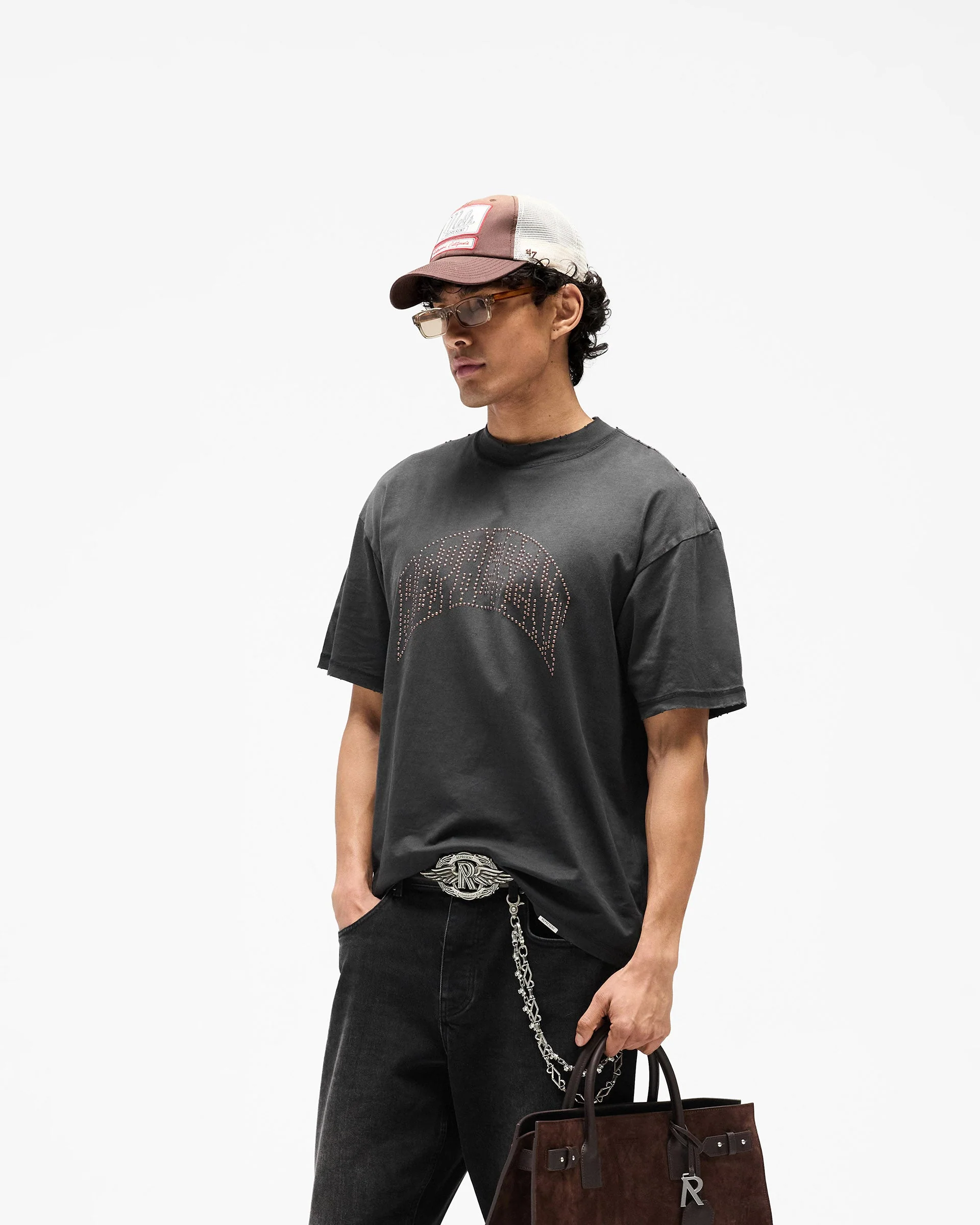 Embellished Represent T-Shirt - Stained Black