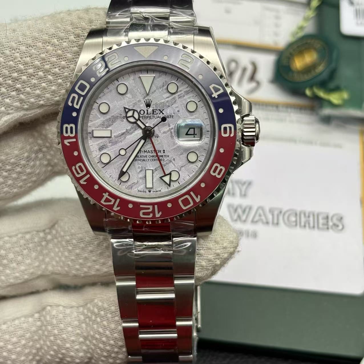 Best Swiss Clone Rolex Replica GMT Meteorite dial