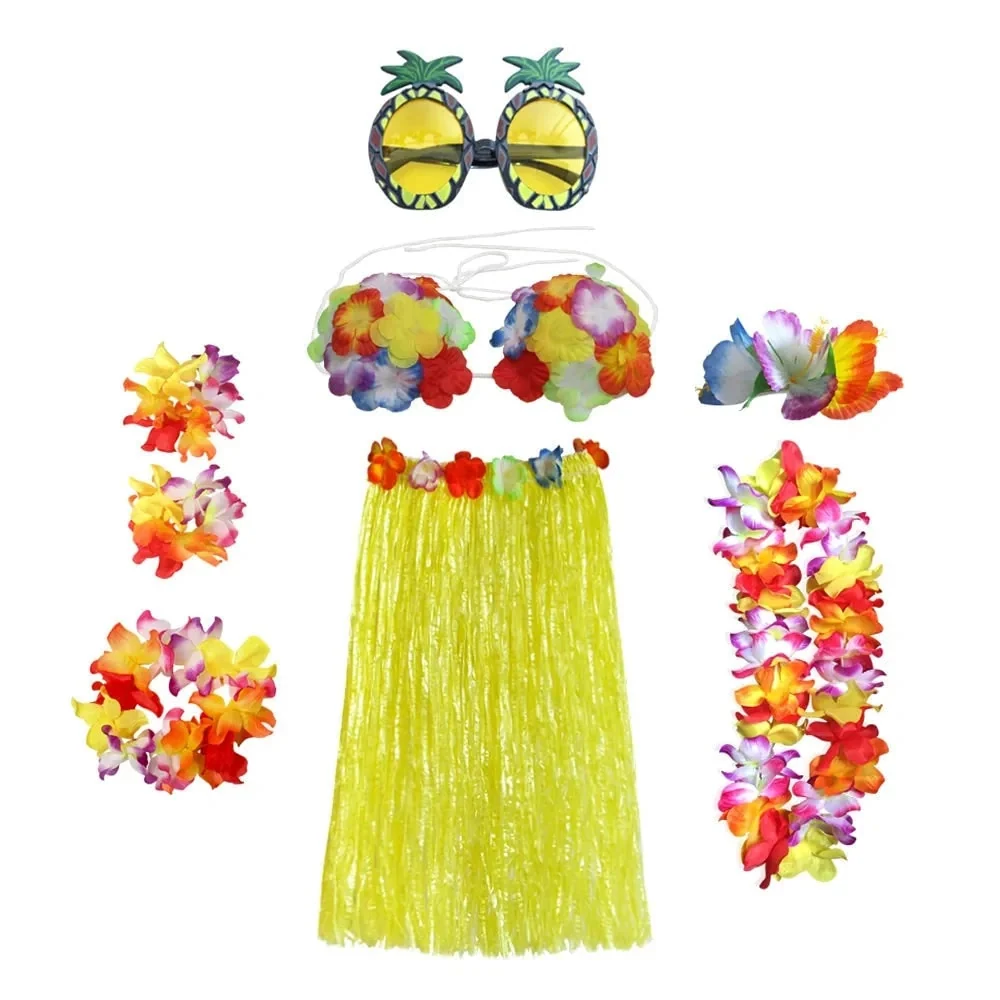 Halloween Costumes Hawaiian Hula Party Outfit Set - Image 11 Halloween Costumes Hawaiian Hula Party Outfit Set - Image 11