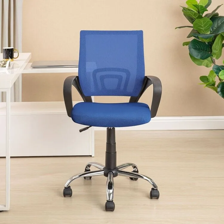 Adjustable Ergonomic Office Chair with Breathable Mesh, Lumbar Support, and 360-Degree Swivel Wheels for Enhanced Mobility