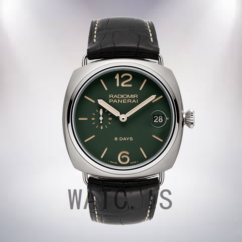 Panerai Radiomir 44mm PAM00735-001 Men's Silver-tone Green Dial