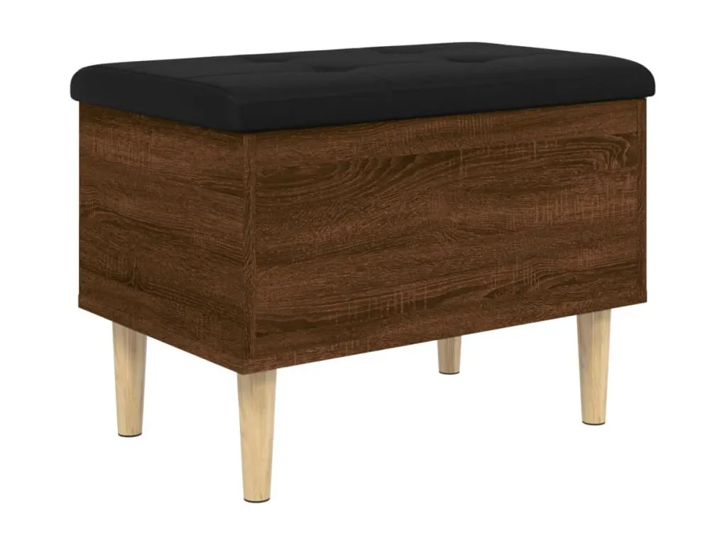 Banco con almacenaje madera ingeniería roble marrón 62x42x46 cm wzb3373192