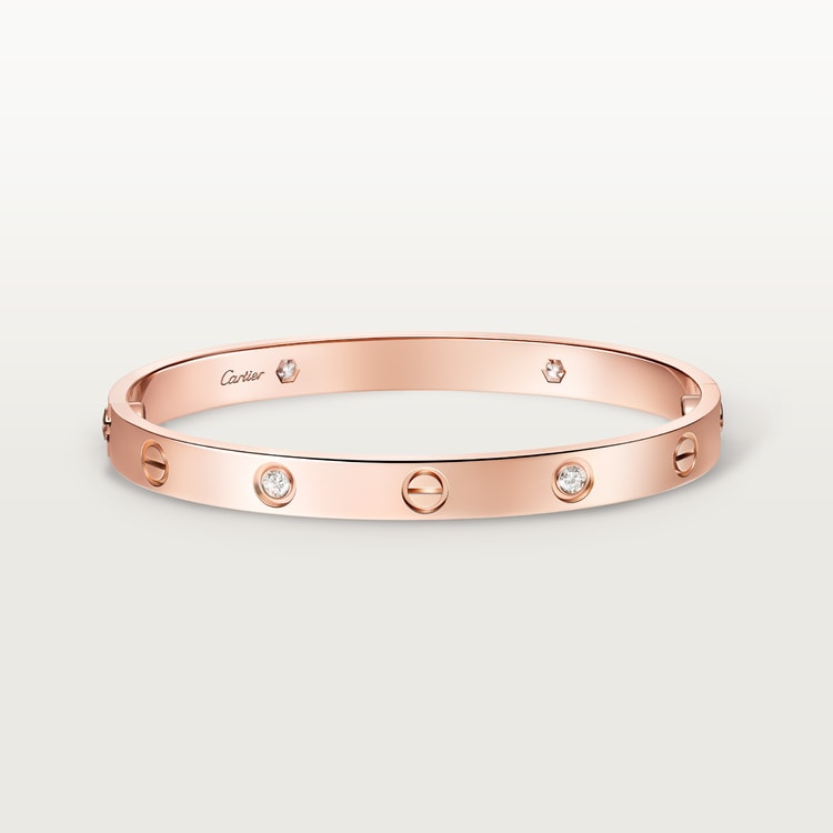 Replicate LOVE bracelet, classic model, 4 diamonds(1:1 replica) - Original Replica Club