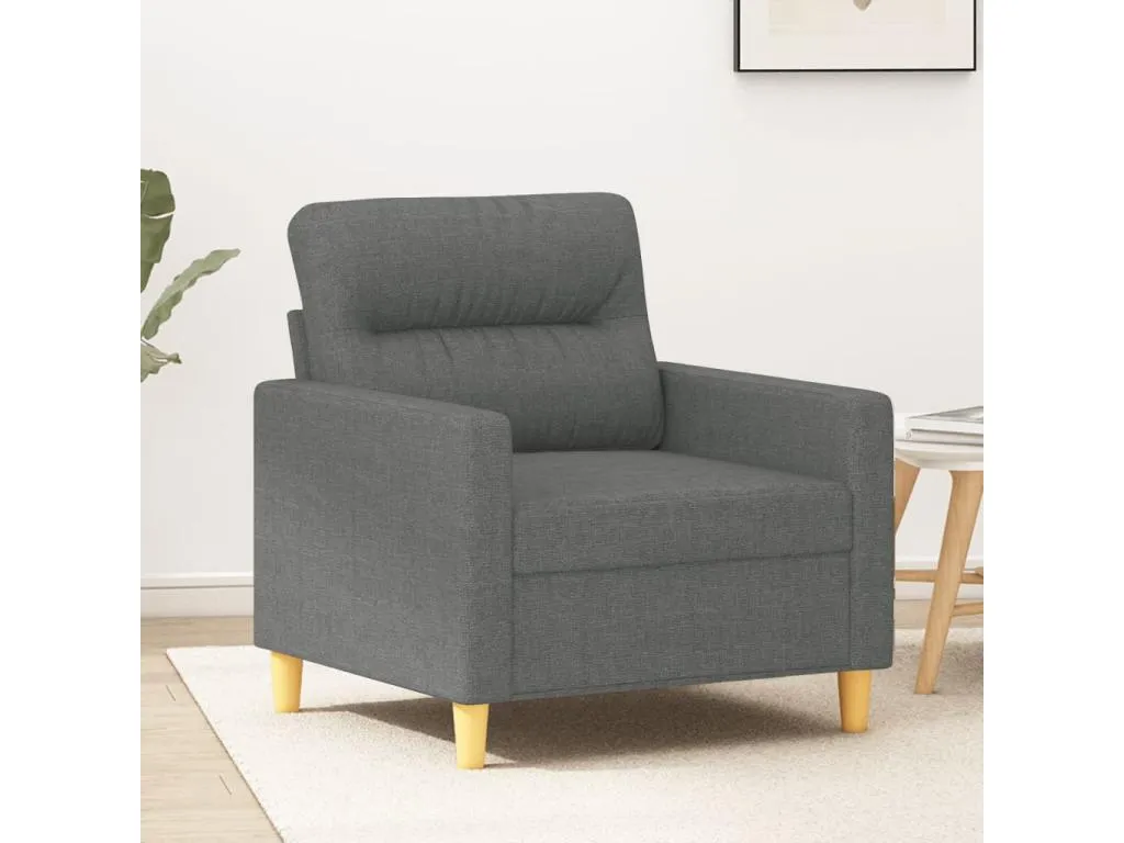 Sillón de tela gris oscuro 60 cm