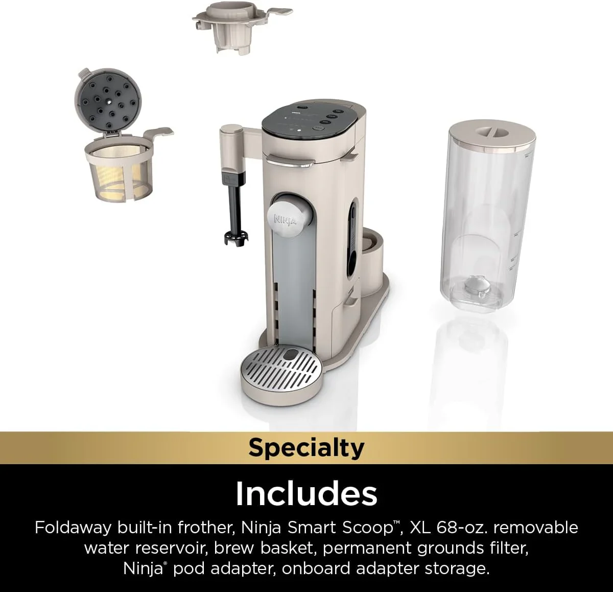 Ninja Coffee Maker Single Cup Brews with pods and grounds K-Cup compatible 4 brewing methods