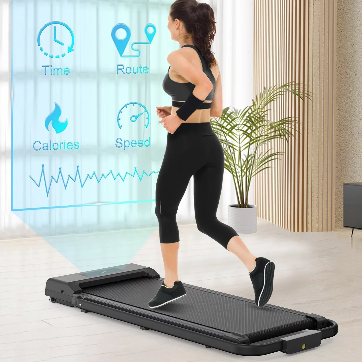 Bigzzia 2-in-1 Under Desk Treadmill, 2.5HP, 6.25MPH, 265 Lb - Image 5 Bigzzia 2-in-1 Under Desk Treadmill, 2.5HP, 6.25MPH, 265 Lb - Image 5