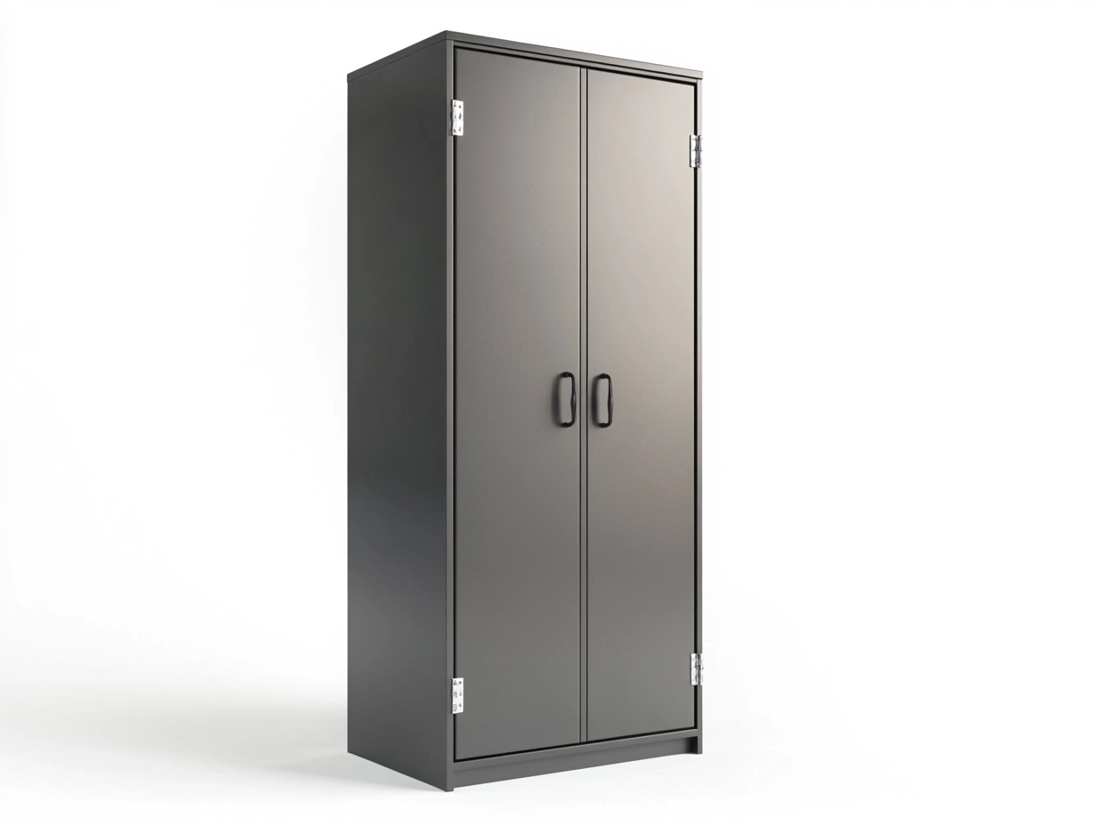 Armario metálico negro para oficina y hogar con puertas dobles estilo moderno 180x90x45cm resistente y seguro DN8891306