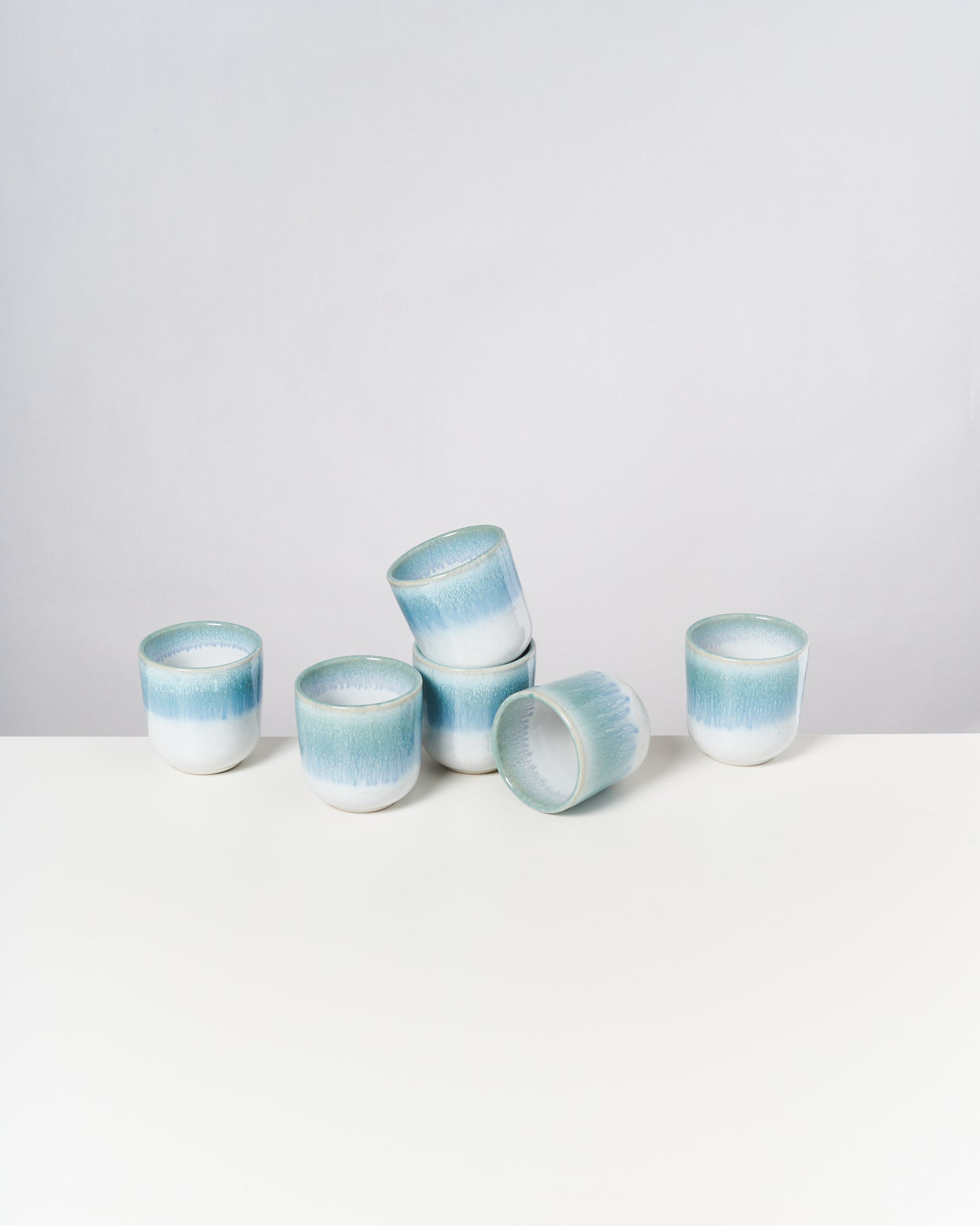 Alcachofra Becher klein grünblau 6er-Set