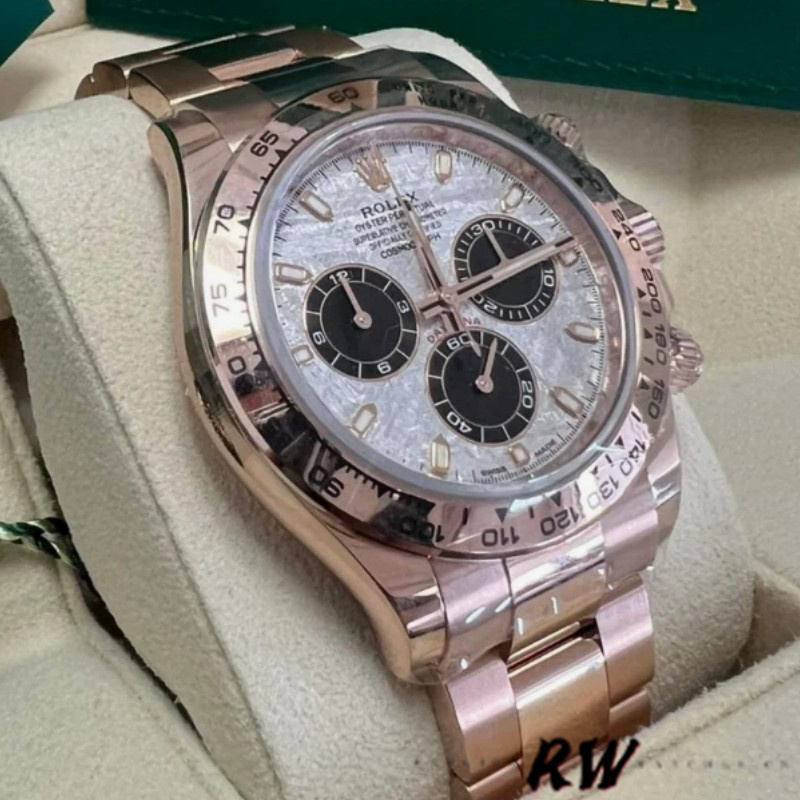 Rolex Daytona m116505 Everose Gold Meteorite Grey Dial 40MM Mens Replica Watch