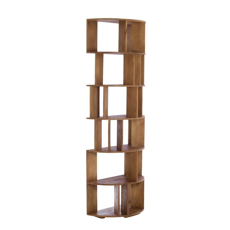 Light & Living - Limpya wandkast open 76x37x212 cm - lichtbruin