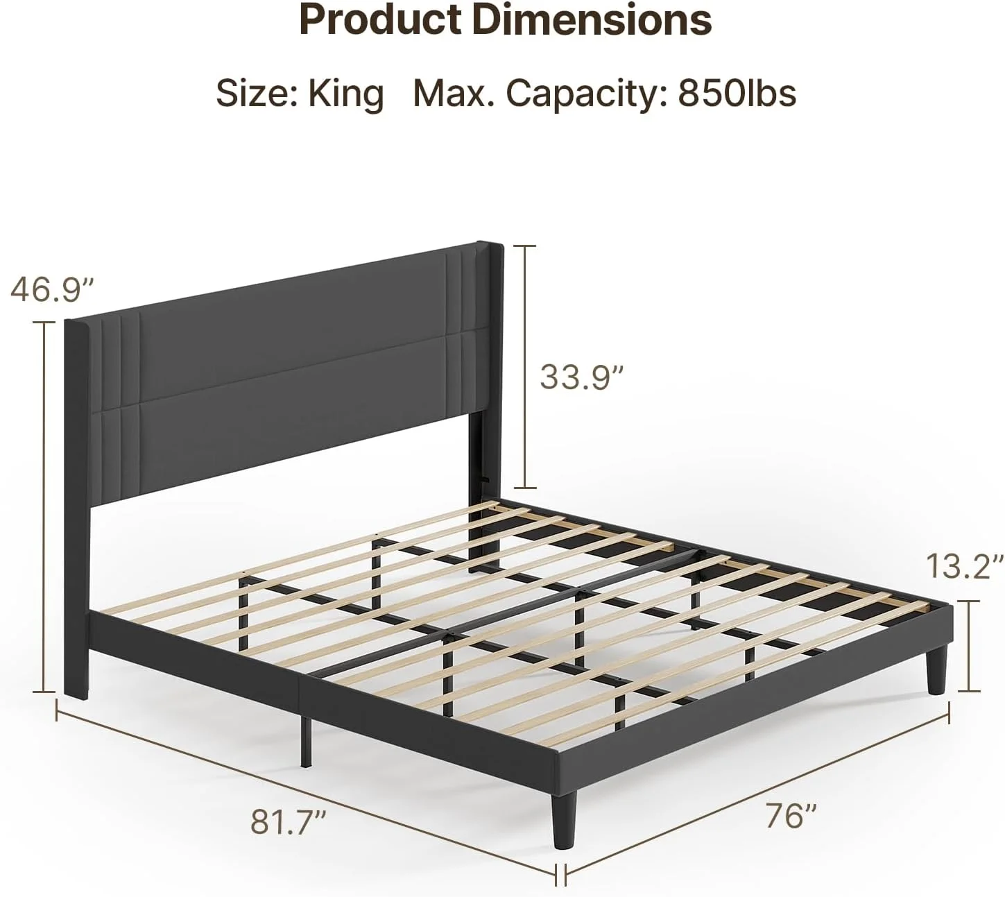 Lofka King Bedroom Furniture Set - Includes One King Bed Frame, Two Nightstands and 2 Dressers for Modern Home Decor - Image 6