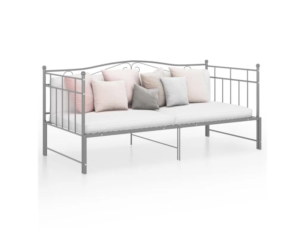 Estructura de sofá cama extensible de Lluesmahome gris 90x200 cm 75360FBZX