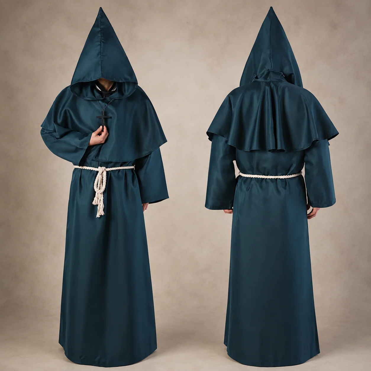 Halloween Costumes Womens Nun Robe Dress Up Outfit - Image 4 Halloween Costumes Womens Nun Robe Dress Up Outfit - Image 4
