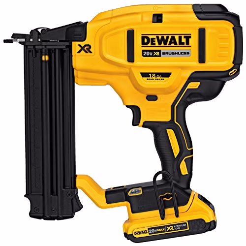 Dewalt DCN680D1 Brad Nailer Kit, 20 V Battery, 110 Magazine, Black/Yellow(1)