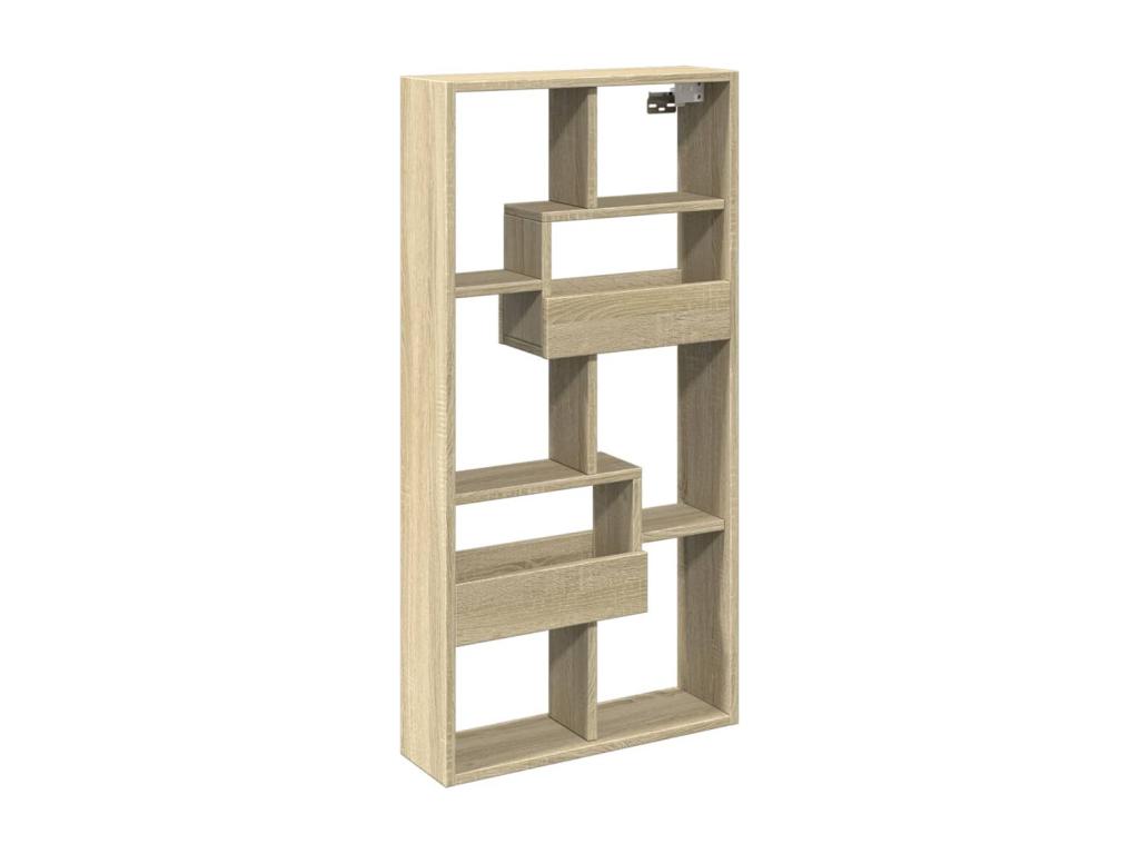 Armario de pared madera ingeniería roble Nestleano 50x15x100 cm
