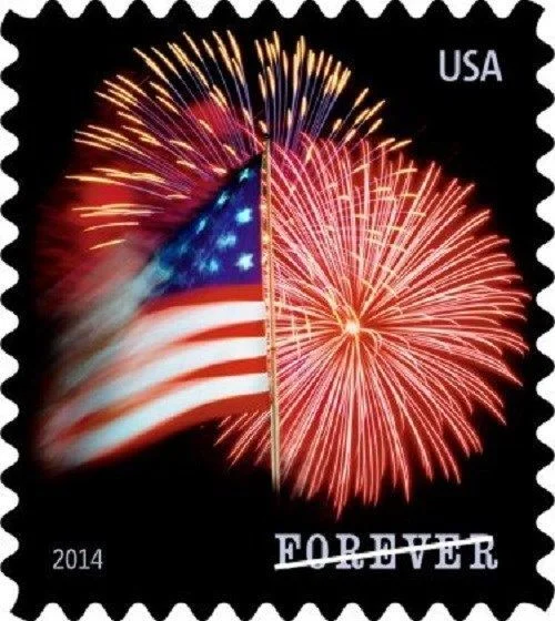 2014 U.S. Flag Forever Stamps - First-Class Postage Sheet(25 Booklet of (500 Pcs))