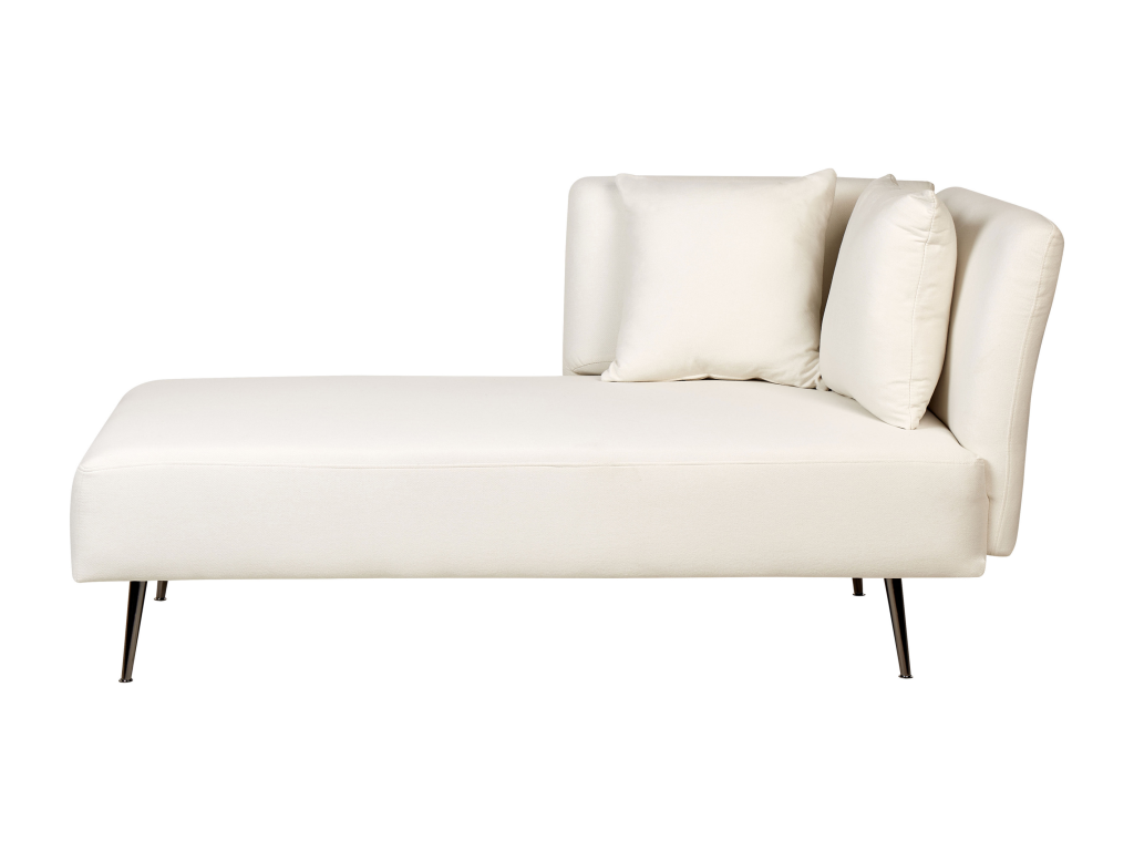 Chaise lounge de tela blanco derecho RIOM