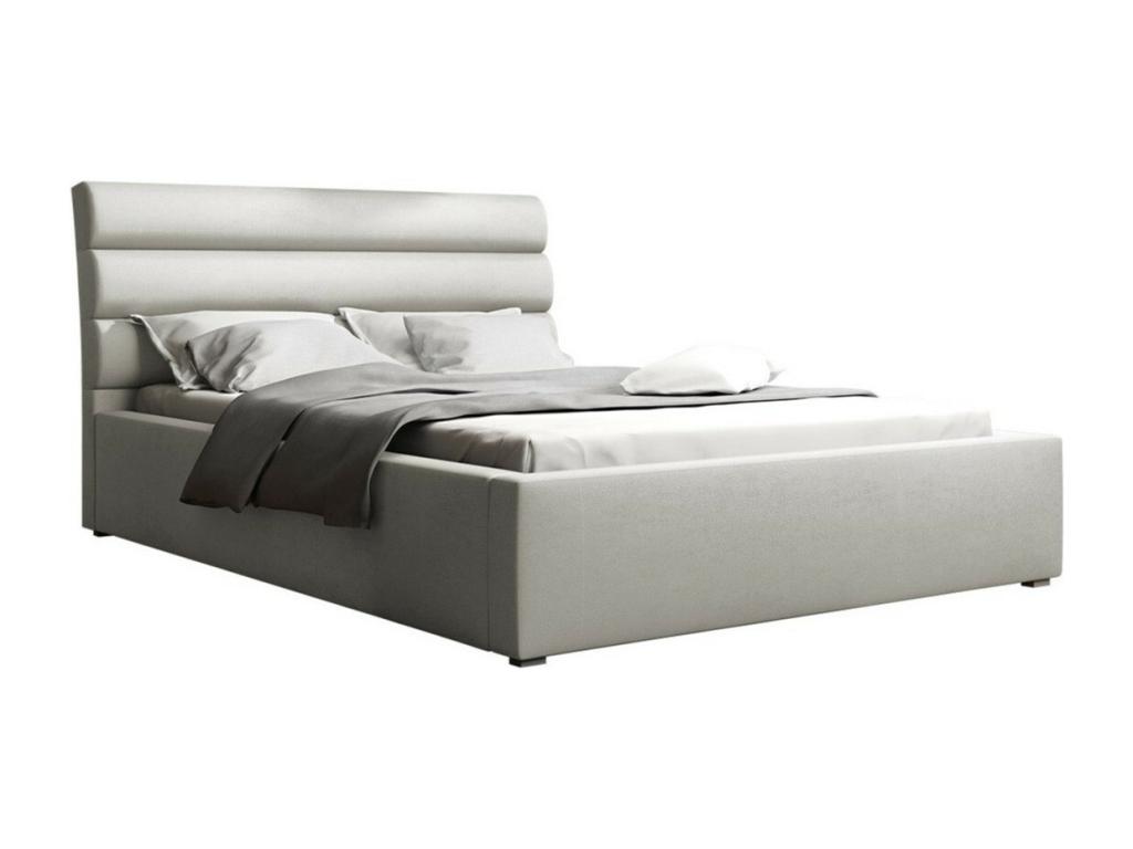 Cama Pomona 108, Doble, Gris, 140x200, Tapiz, Somieres, 160x223x100cm