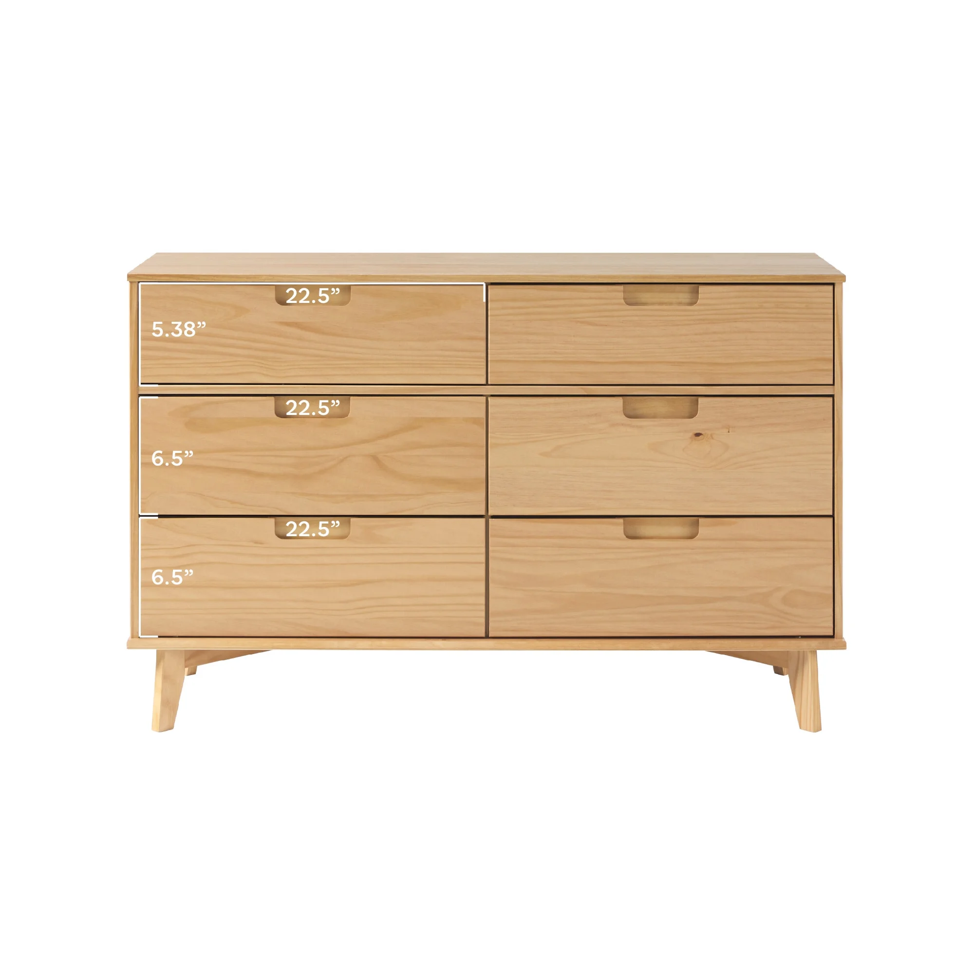 Walker Edison Sonoma 6-Drawer Solid Wood Caramel Dresser - Image 23