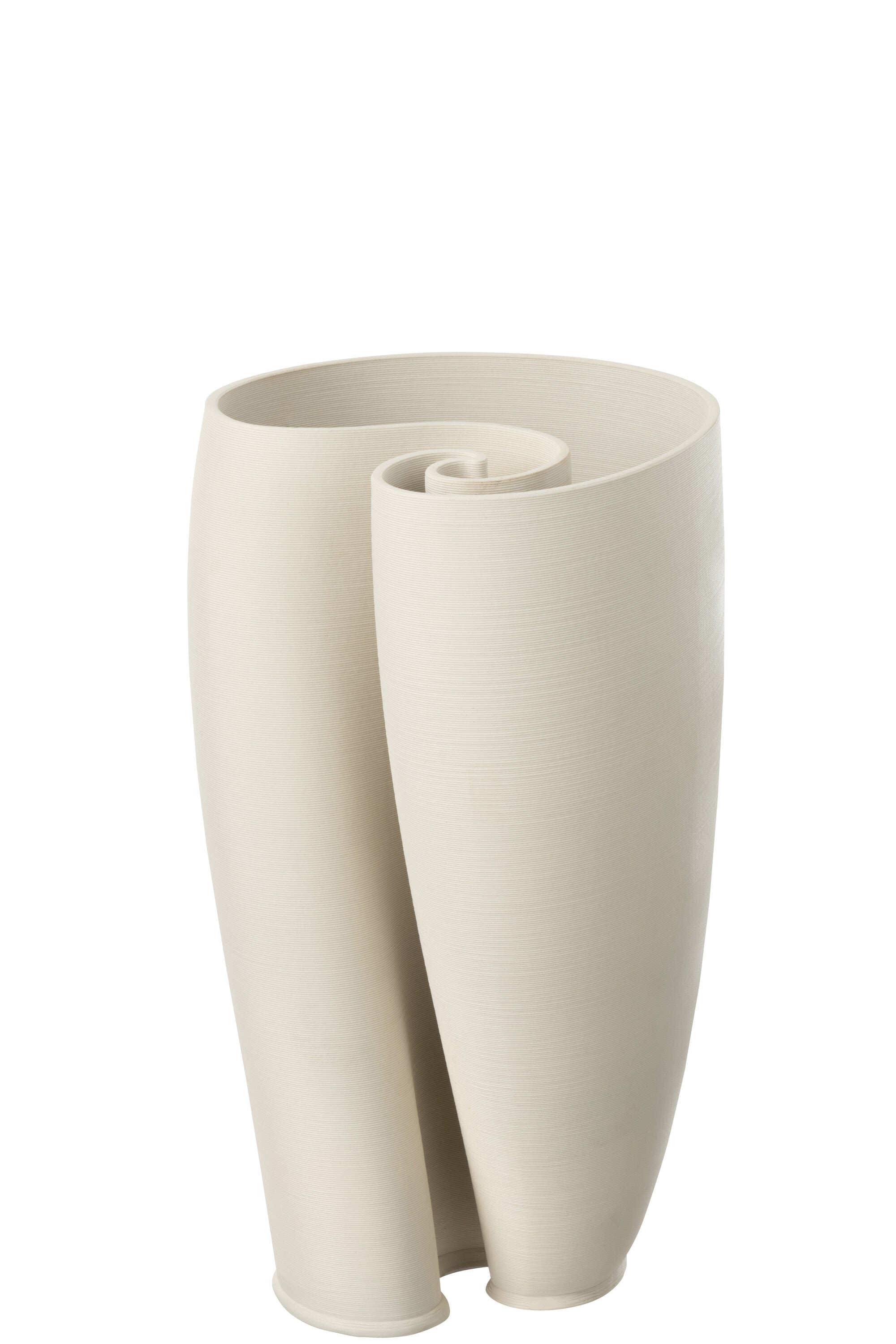 J-Line vaas Hydria - keramiek - beige - 33.5 cm hoog