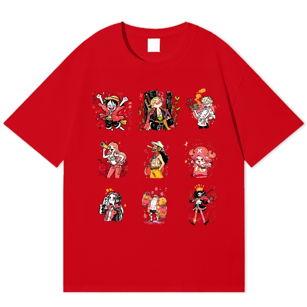 One Piece Unisex Round Neck Anime T-shirt