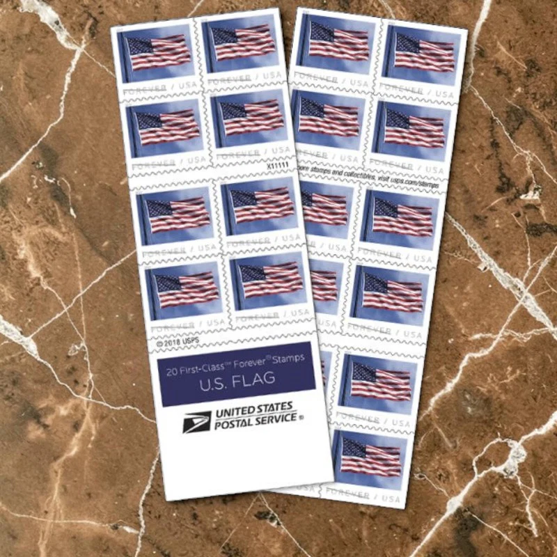 2019 US Flag First Class - Forever Postage Stamps(100 Stamps 5 Books)