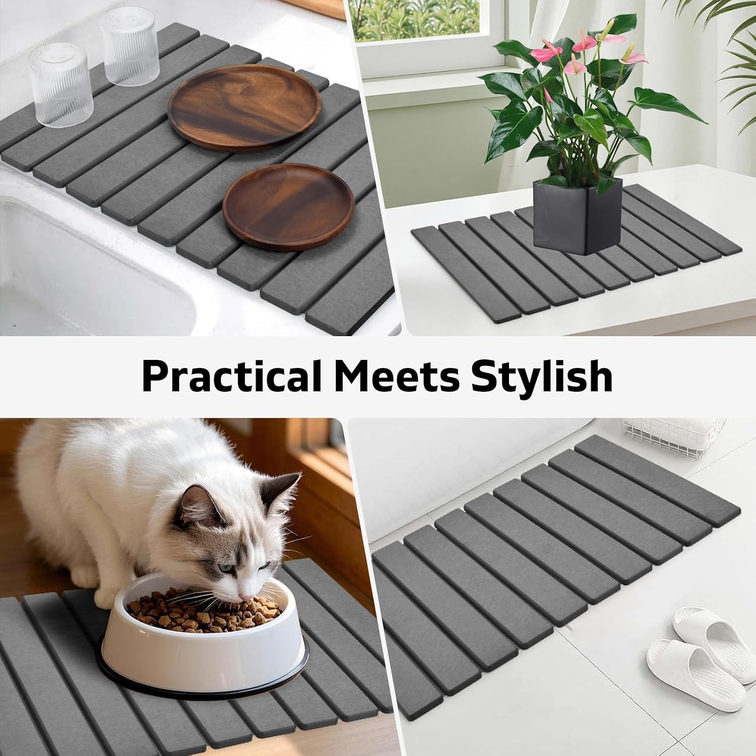 Large Stone Dish Drying Mat for Kitchen Counter – 24