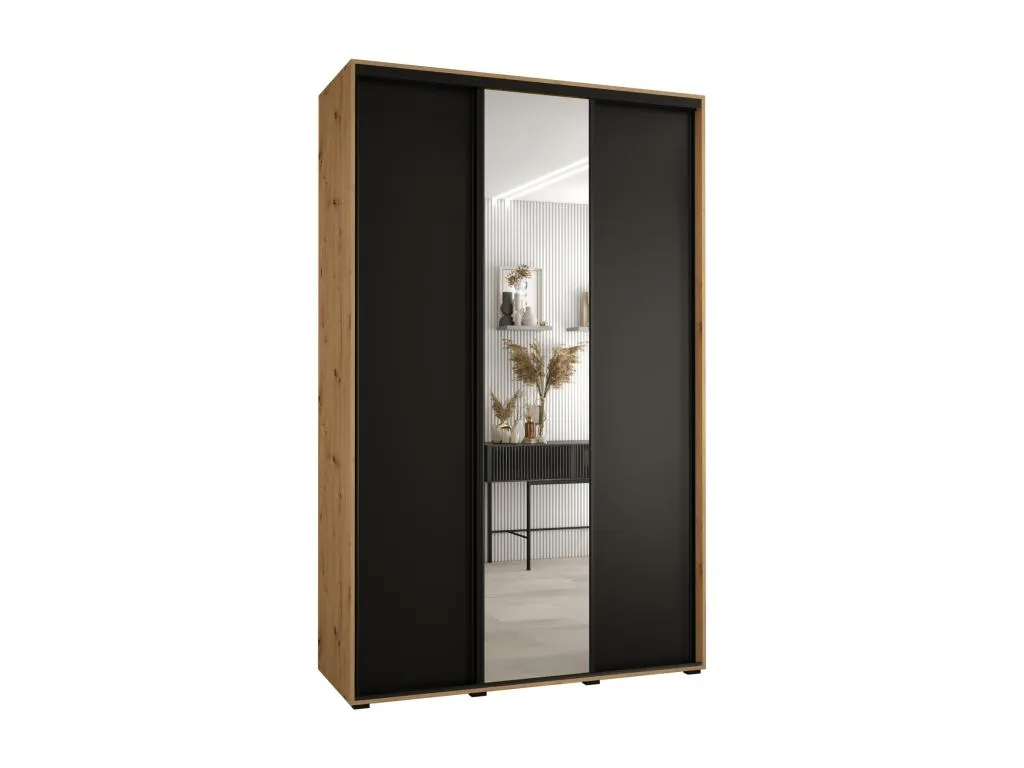 ARMARIO Micasacool 3 DE PUERTAS CORREDERAS 235.2/160/60 3 puertas (Artisan/Negro/Negro)