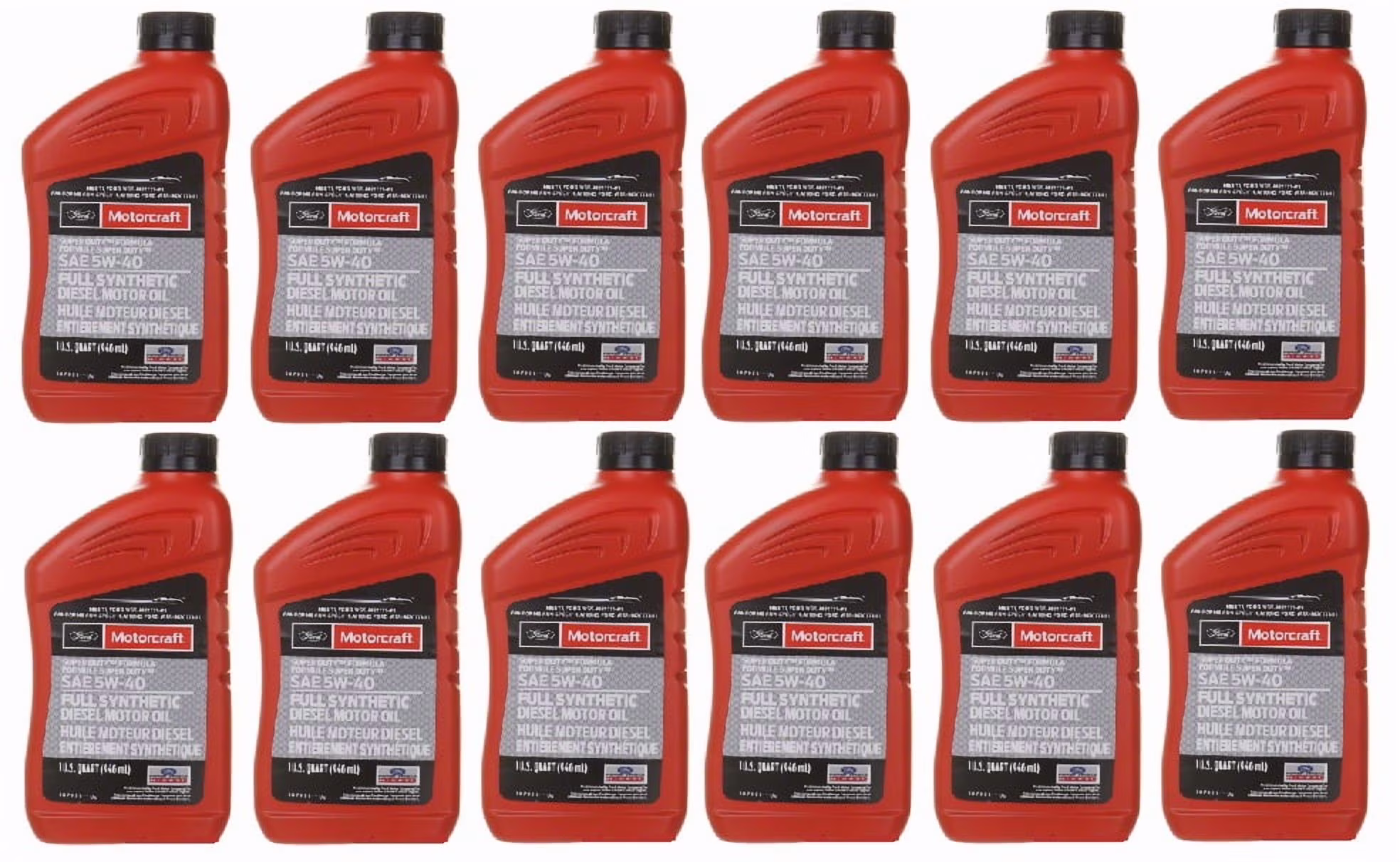 12 Qt. Diesel Engine Motor Oil Ford MOTORCRAFT SAE 5W - 40 Super Duty Power Stroke MPN #xo - 5W40 - QSD