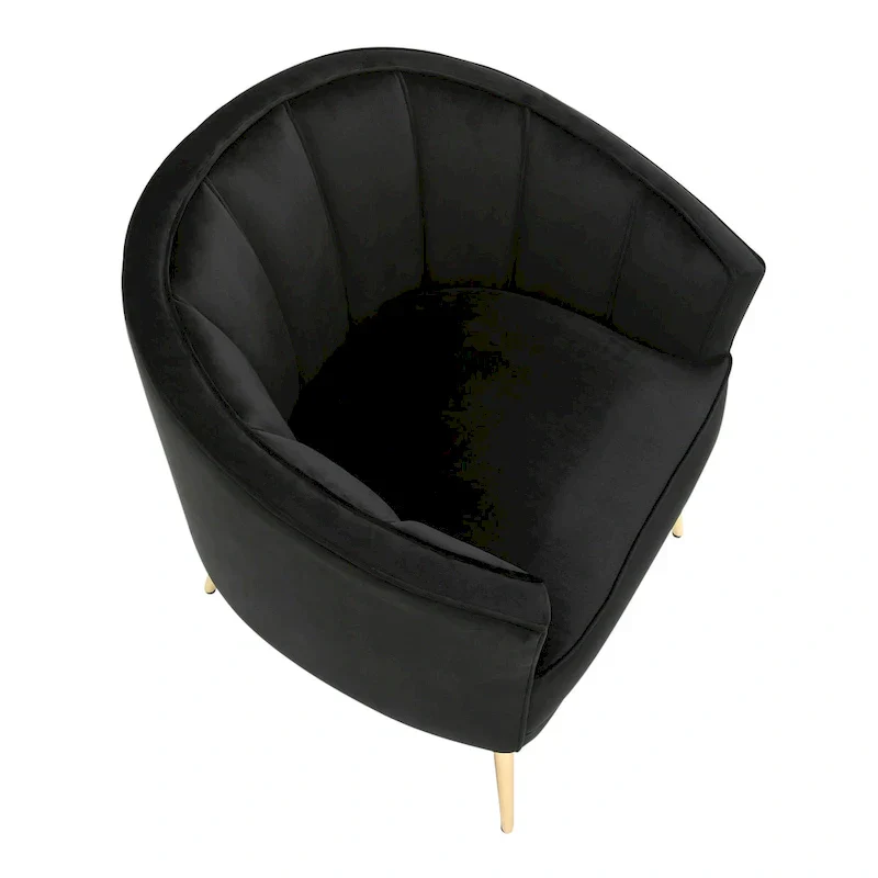Randolf Velvet Accent Chair in Silver Orchid
