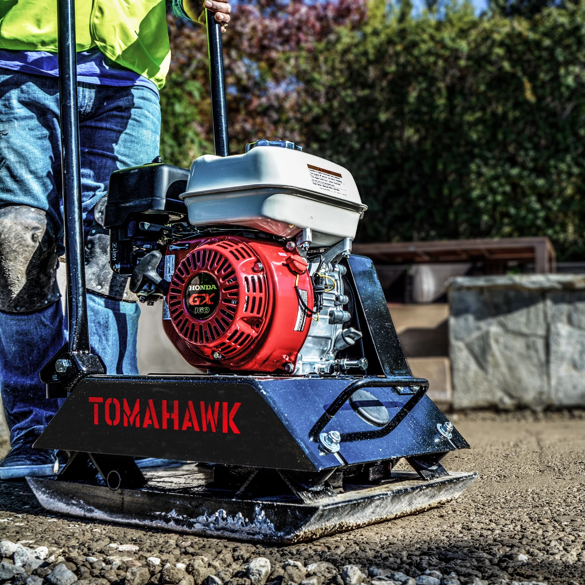 Tomahawk Power Plate Compactor 5.5 HP, 3000 lbs/ft, 63cc, Gas, 17 x 13 Plate Compactor, 5900 VPM - Image 5