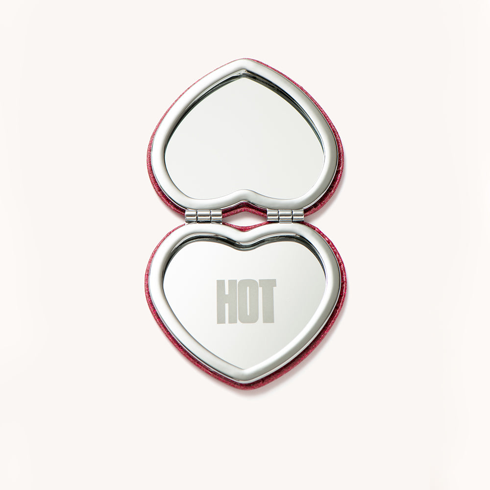 Carne Bollente - Miroir de poche Love Forever  - Rouge