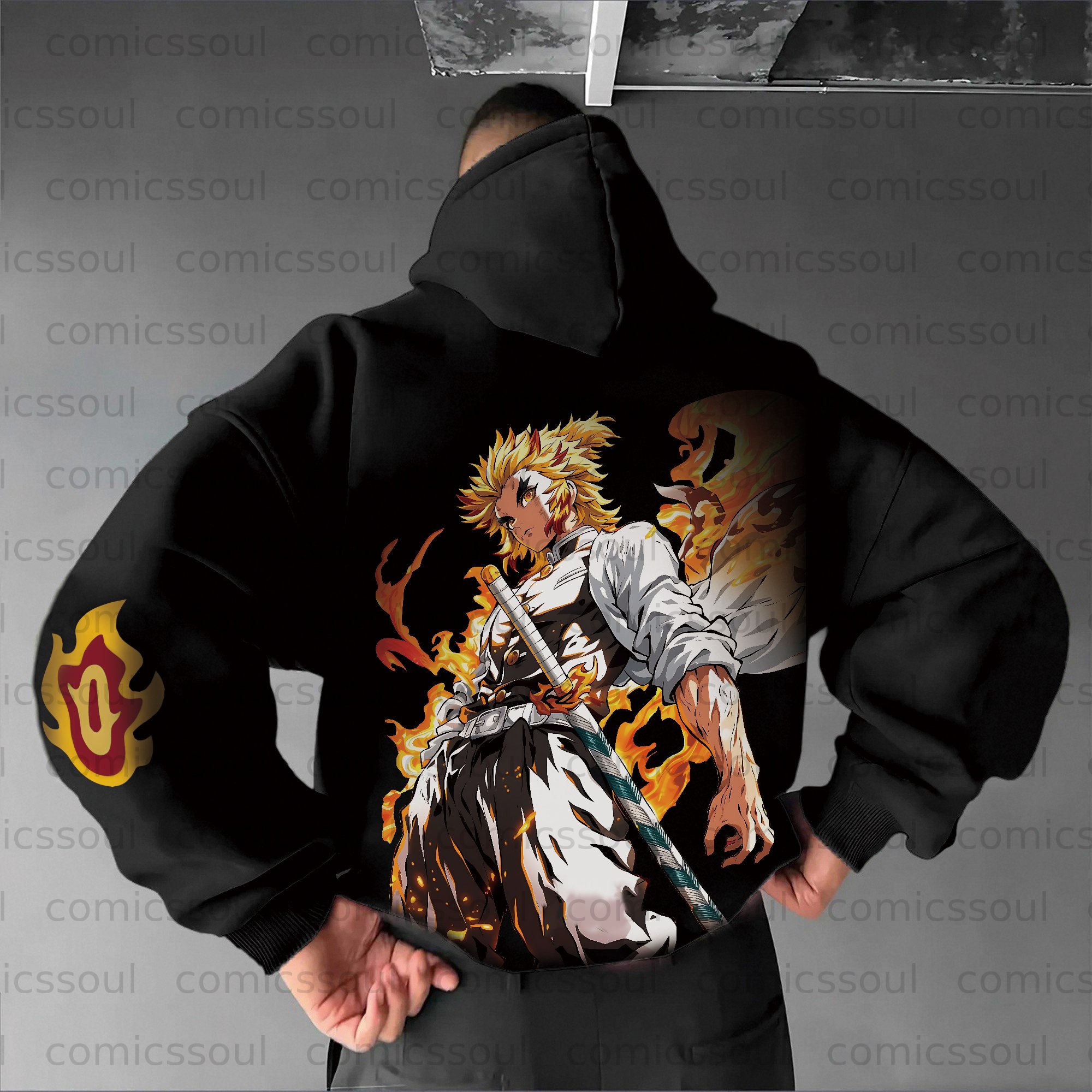 Unisex Anime Graphic Streetwear Vintage Plush Hoodie