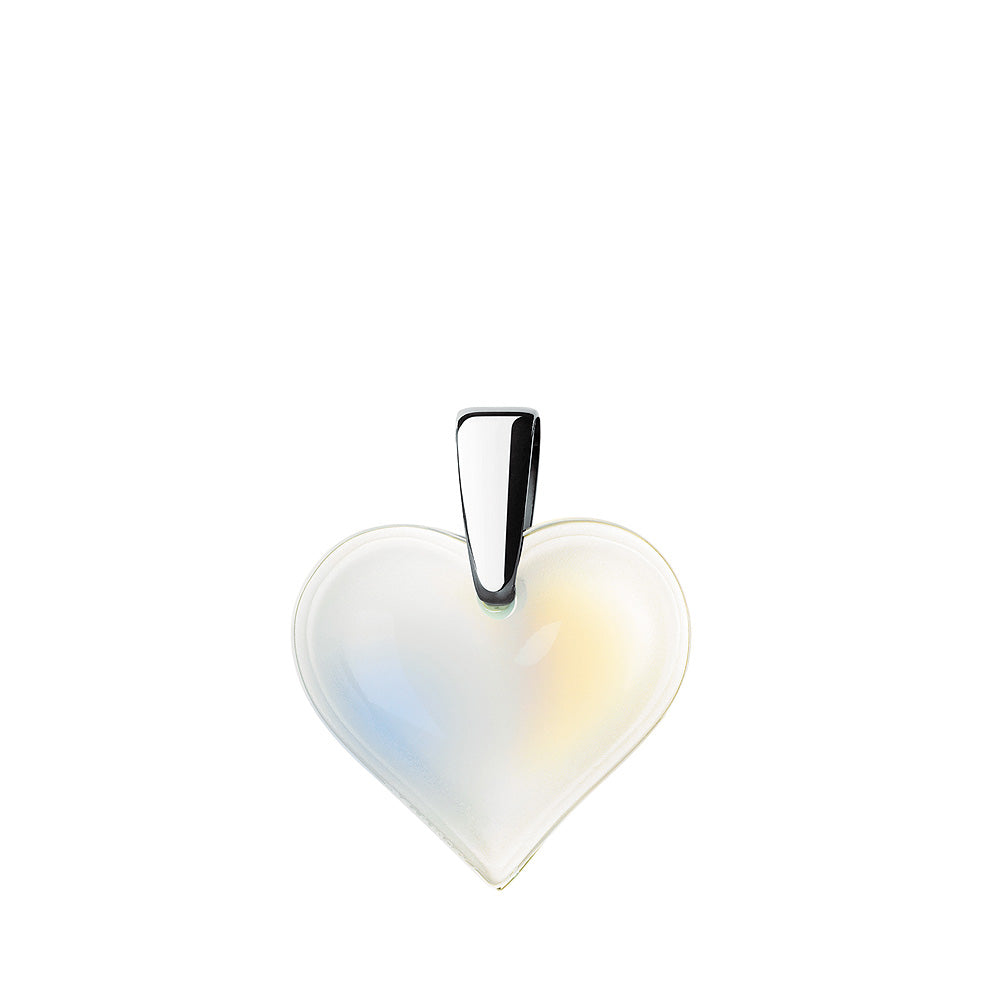 PENDENTIF AMOUREUSE BEAUCOUP - CRISTAL OPALE, ARGENT
