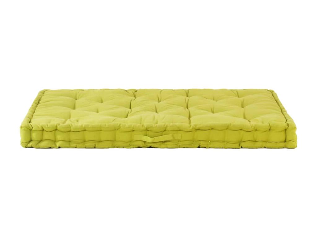 Cojín para palés algodón verde 120x80x10 cm