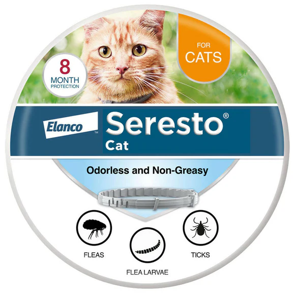 Seresto Flea & Tick Collar for Dogs & Cats, Waterproof Adjustable Design, Long-Lasting Comfortable Everyday Accessory