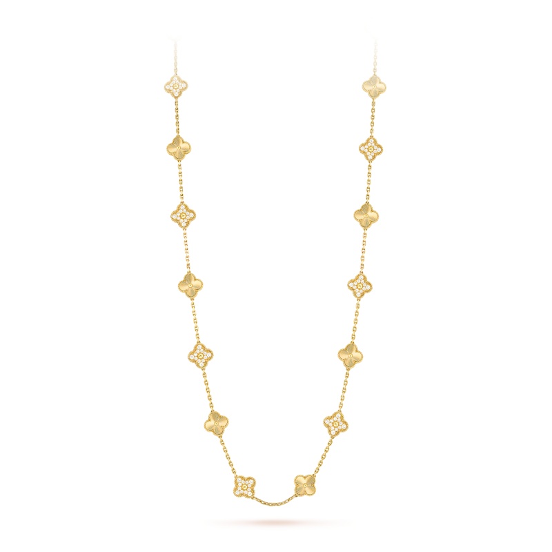 Replicate Vintage Alhambra long necklace, 20 motifs(1:1 replica) - Original Replica Club
